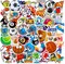 50Pcs Ball Sport Stickers, Cool Basketball Baseball Soccer Football Waterproof Vinyl Decal for Adult Teen Kids Notebook Water Bottle, Laptop, Luggage, Phone, Skateboard, Helmet